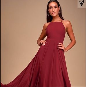 Lulu’s mythical kind of love wine red maxi